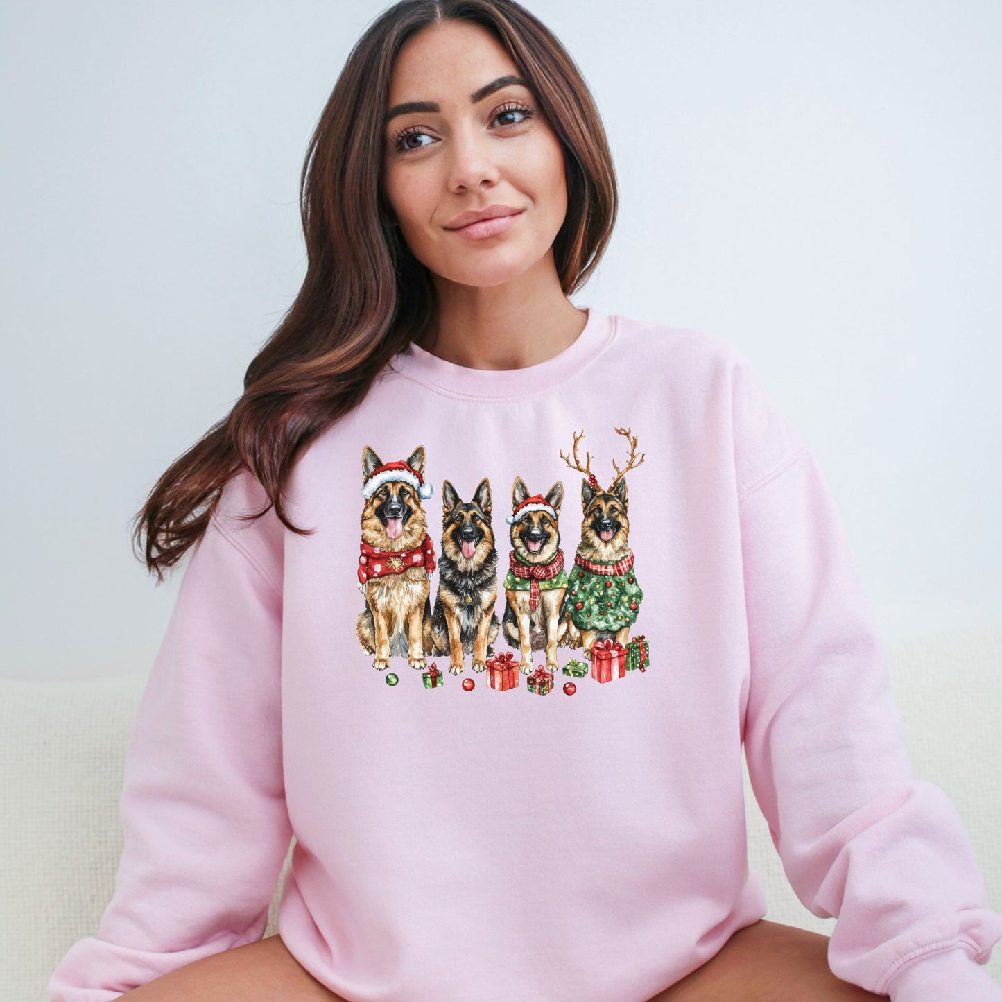 Merry Pups Holiday Sweatshirt – Festive German Shepherds