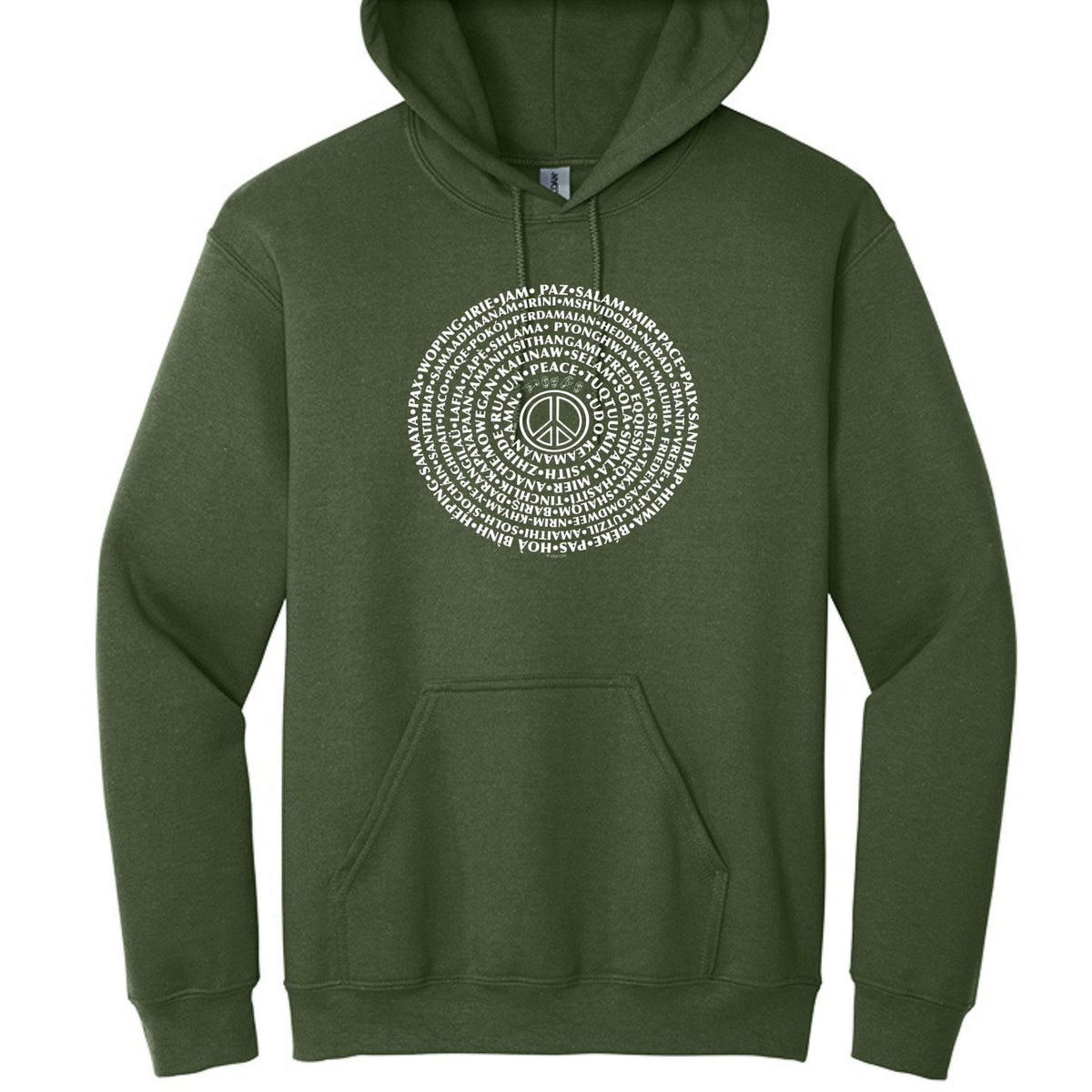Can you say PEACE - Gildan Heavy Blend Hoodie - artwork designed by Cynthia NeJame
