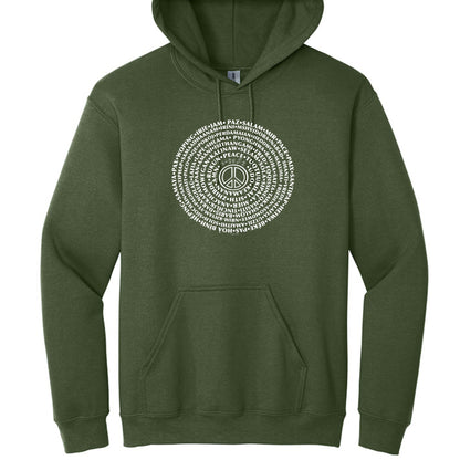 Can you say PEACE - Gildan Heavy Blend Hoodie - artwork designed by Cynthia NeJame