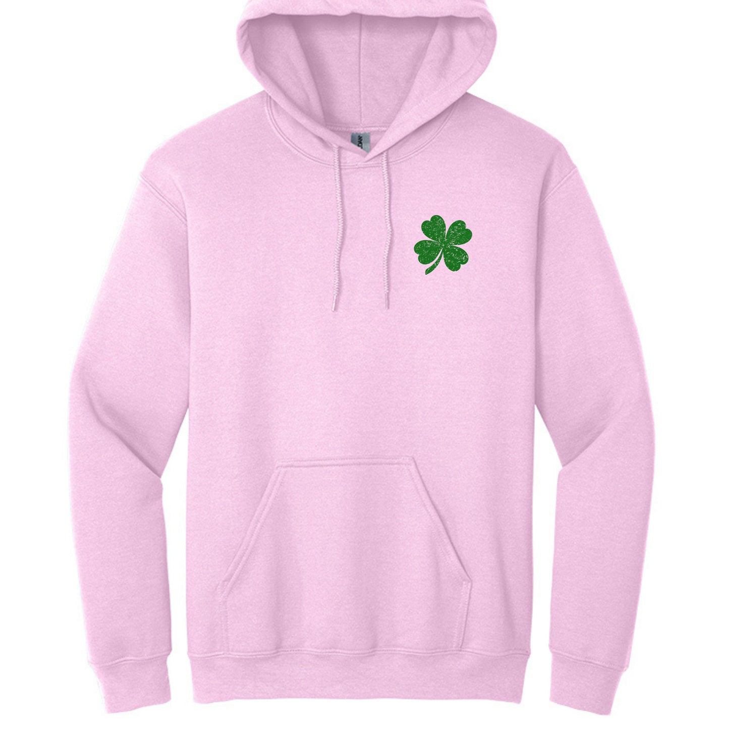 Shamrock Distressed American Flag - Gildan Heavy Blend Hoodie