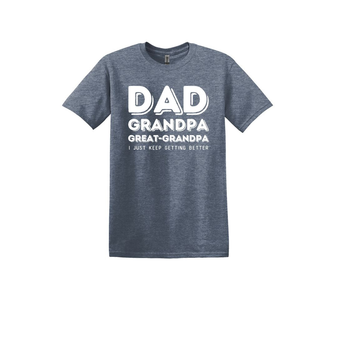 Papá, Abuelo, Bisabuelo- Camiseta suave unisex para adultos 