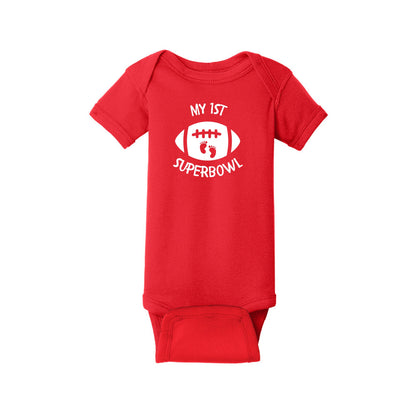 My 1st Superbowl!  Infant one-piece Tee