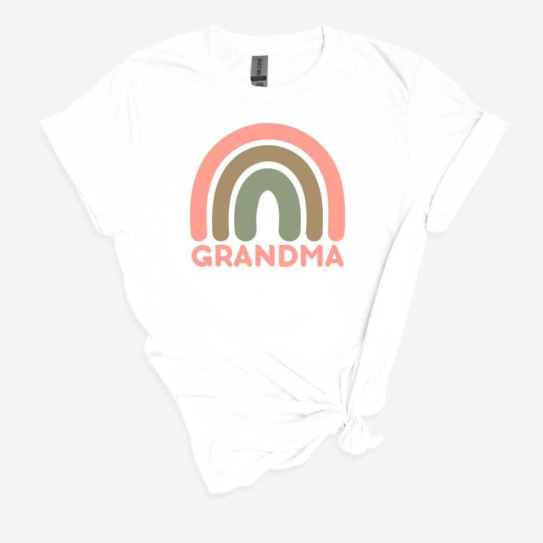 Grandma & Grandma's Bestie - Matching Boho Rainbow Tees