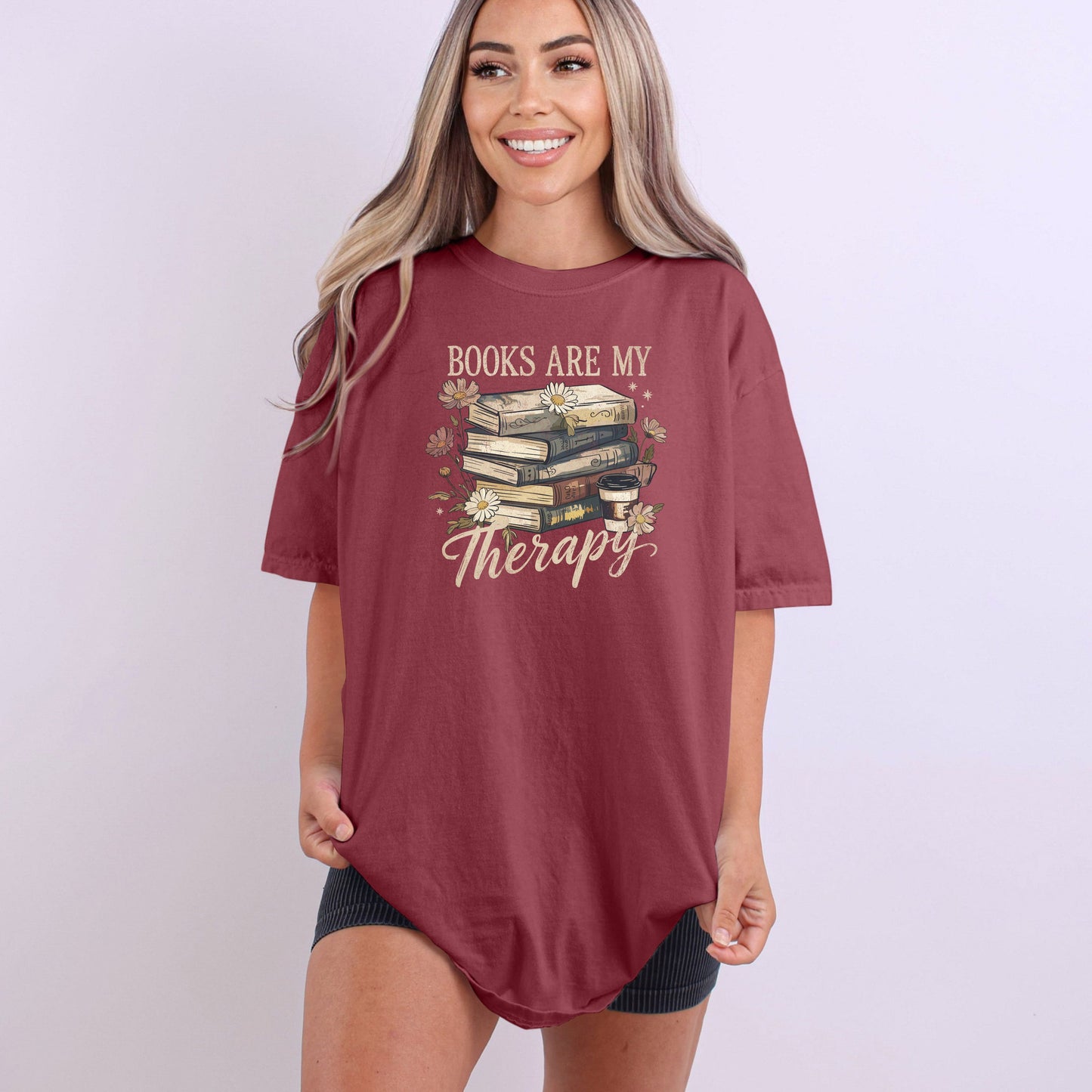 Books are my Therapy - Comfort Colors ® Heavyweight Ring Spun T-shirt