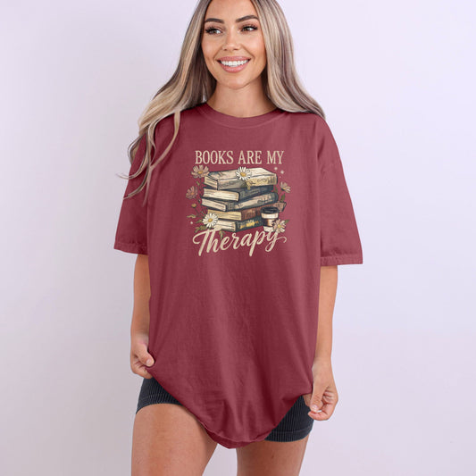 Books are my Therapy - Comfort Colors ® Heavyweight Ring Spun T-shirt