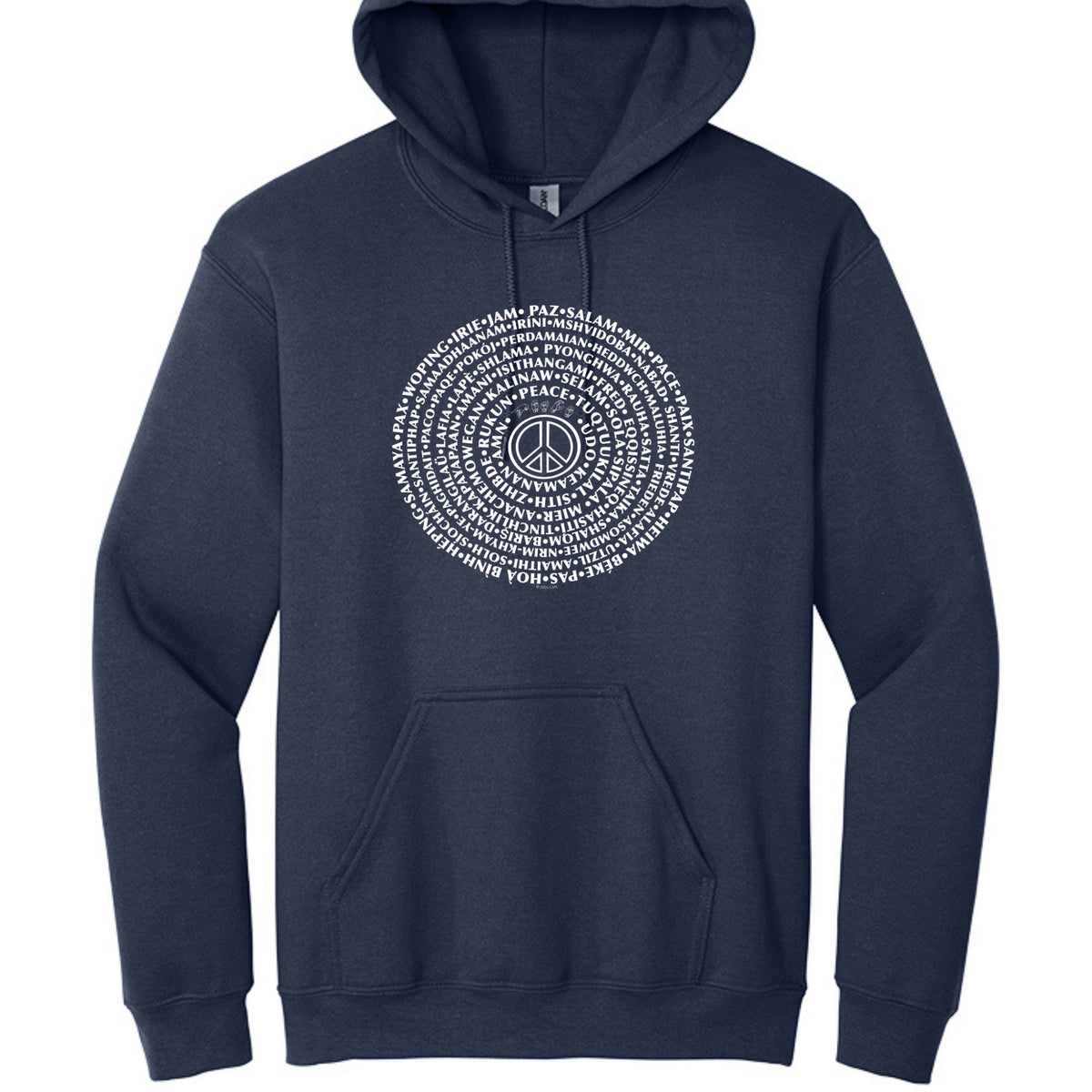 Can you say PEACE - Gildan Heavy Blend Hoodie - artwork designed by Cynthia NeJame