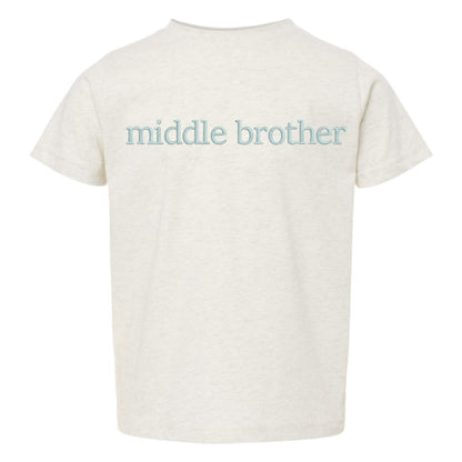 Faux Embroidery Big/Little Brother/Sister Matching Tops