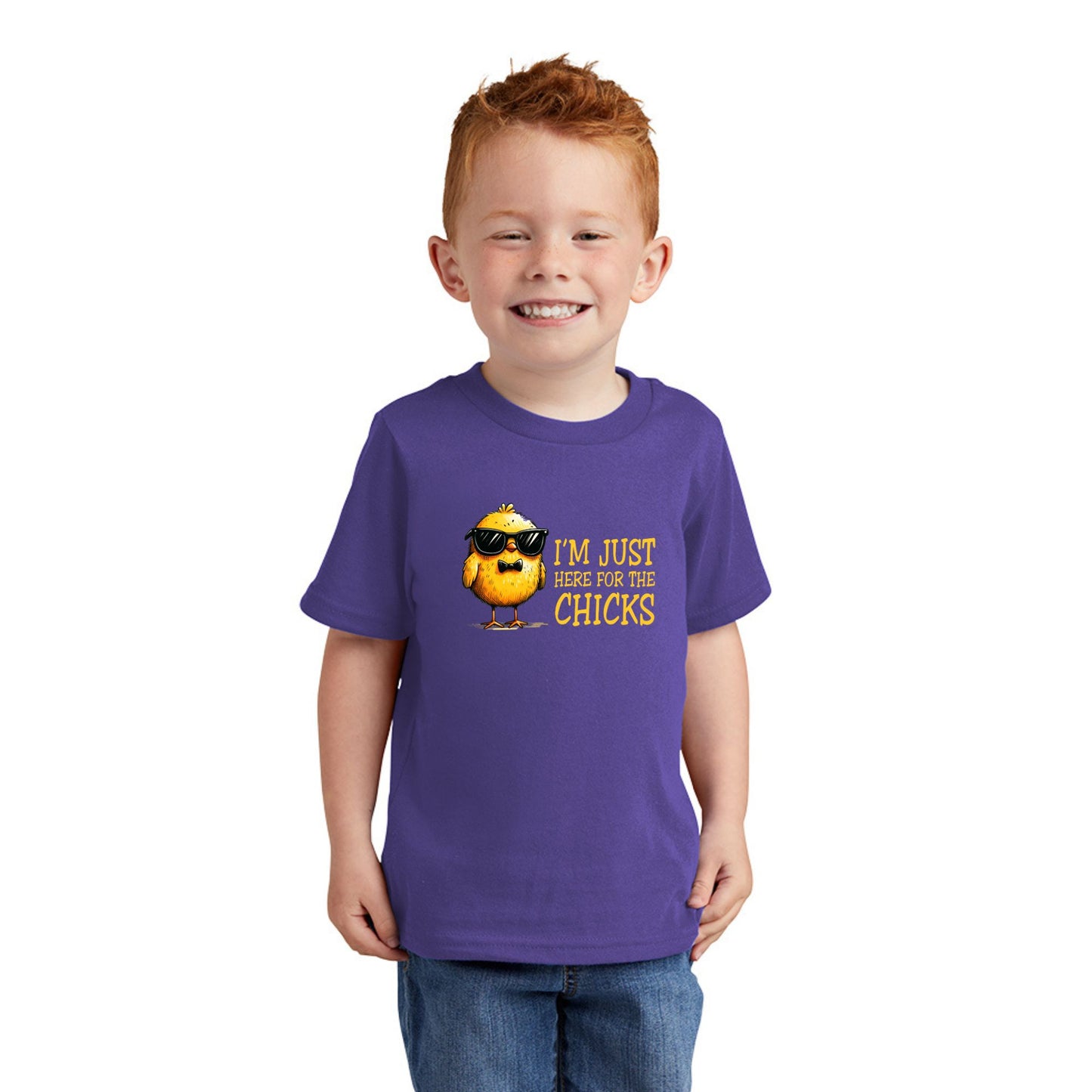 I'm just here for the Chicks - Fun Chick Themed Toddler T-shirt