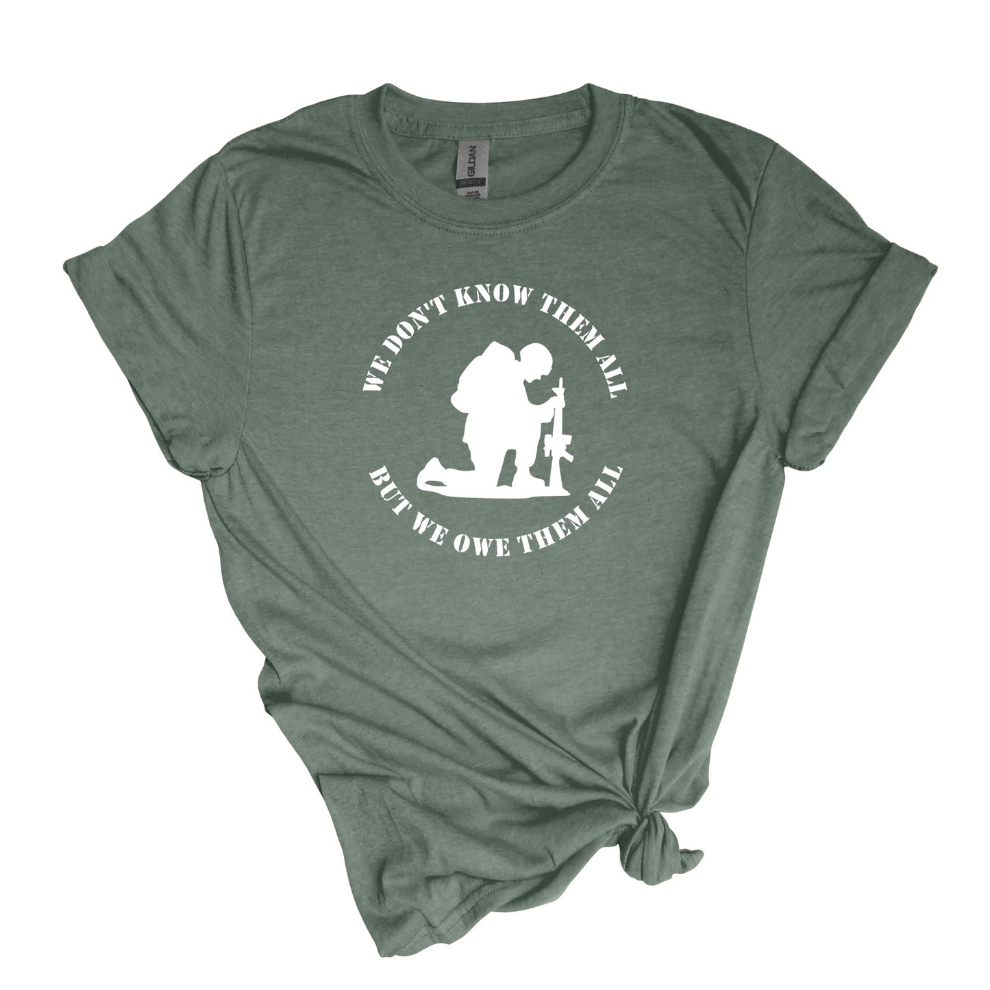 We don't know them all, but we owe them all - Adult Unisex Soft T-shirt - Memorial Day - USA