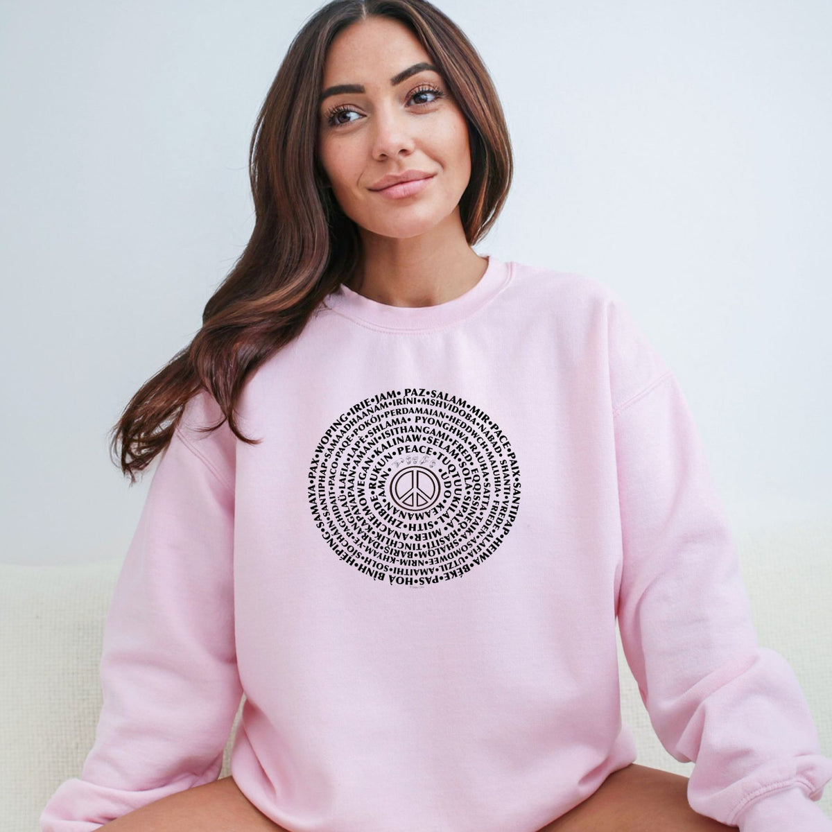 Can You Say PEACE - Gildan Crewneck - artwork designed by Cynthia NeJame