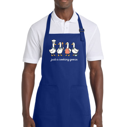 Just a Cooking Goose - Port Authority® Full-Length Apron with Pockets