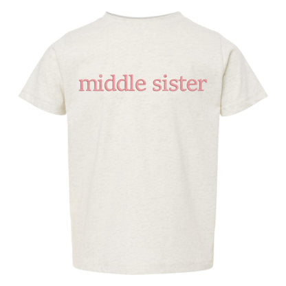Faux Embroidery Big/Little Brother/Sister Matching Tops