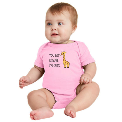 You Bet Giraffe I'm Cute - Infant Ribbed Bodysuit