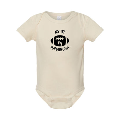 My 1st Superbowl!  Infant one-piece Tee