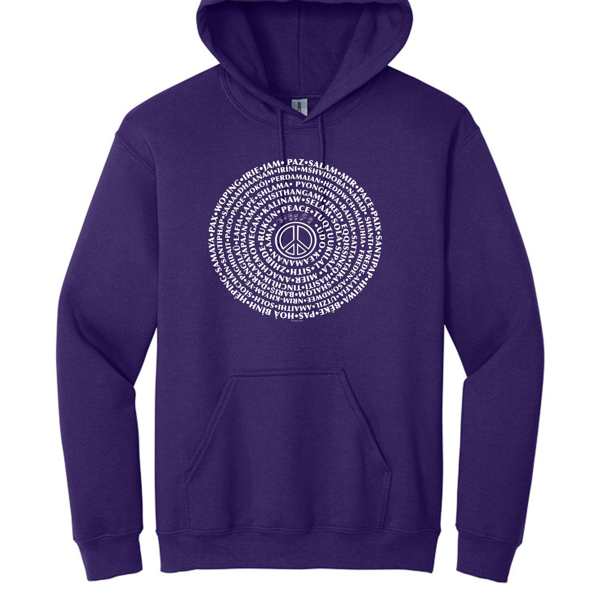 Can you say PEACE - Gildan Heavy Blend Hoodie - artwork designed by Cynthia NeJame