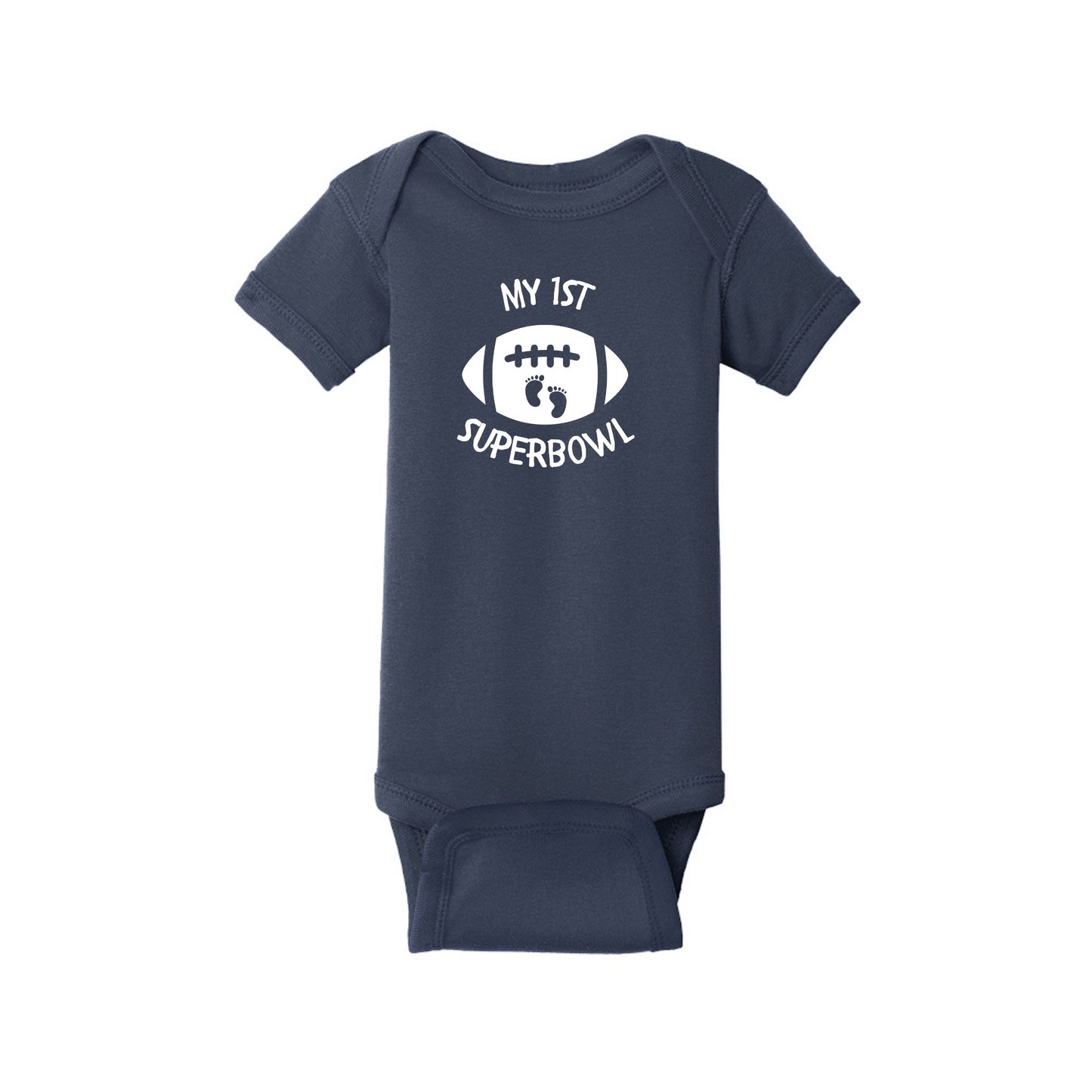 My 1st Superbowl!  Infant one-piece Tee