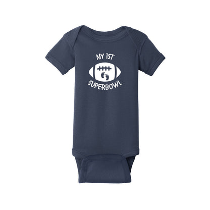 My 1st Superbowl!  Infant one-piece Tee