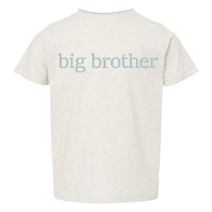 Faux Embroidery Big/Little Brother/Sister Matching Tops