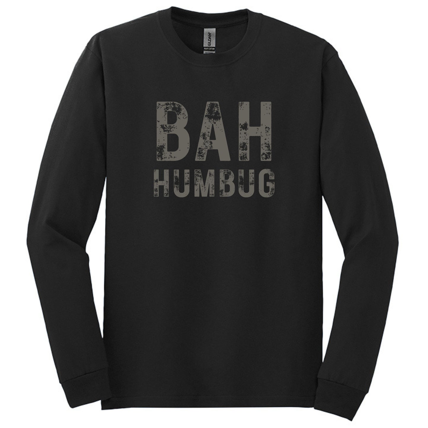BAH HUMBUG Distressed Top - Available in short sleeve, long sleeve, crewneck or hoodie