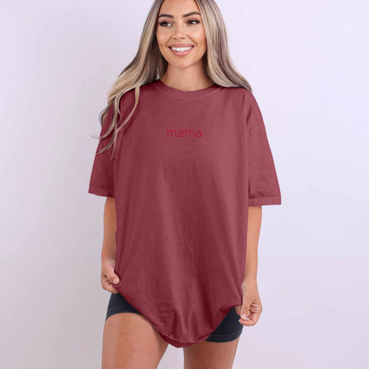 MAMA Minimalist Monochrome Embroidered Comfort Colors® T-Shirt