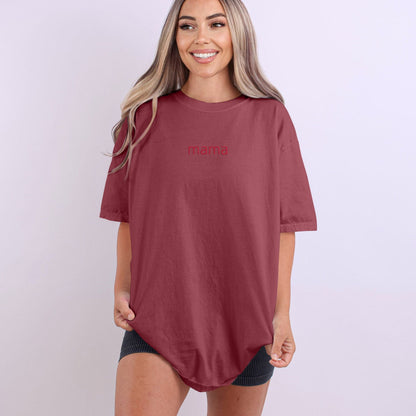 MAMA Minimalist Monochrome Embroidered Comfort Colors® T-Shirt