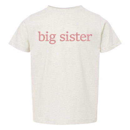 Faux Embroidery Big/Little Brother/Sister Matching Tops