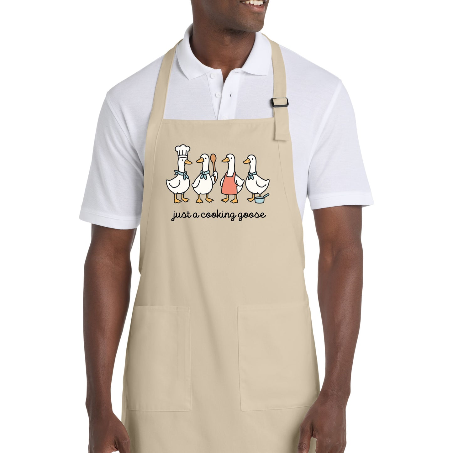 Just a Cooking Goose - Port Authority® Full-Length Apron with Pockets