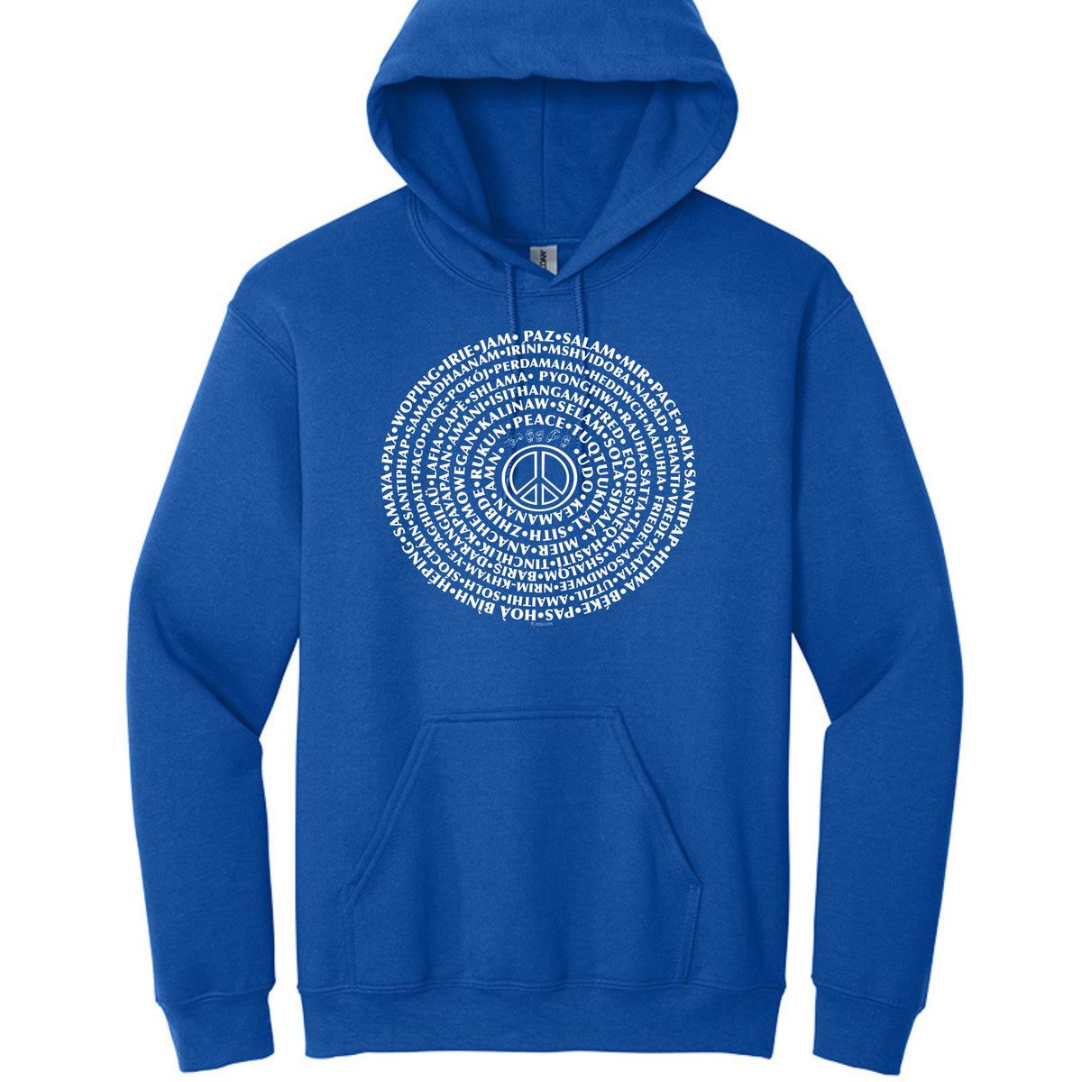 Can you say PEACE - Gildan Heavy Blend Hoodie - artwork designed by Cynthia NeJame
