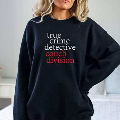 True Crime Detective - Couch Division - Heavy Blend Unisex Crewneck Sweatshirt