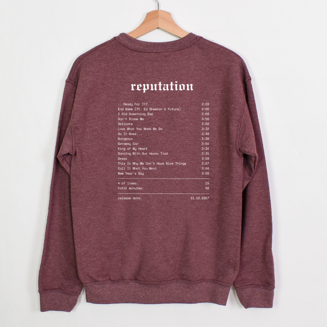 Reputation Album Receipt - Crewneck Sweatshirt