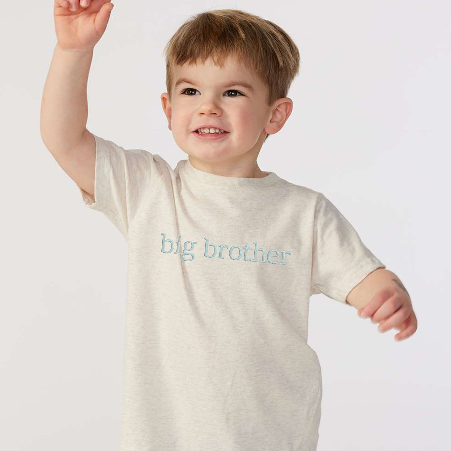 Faux Embroidery Big/Little Brother/Sister Matching Tops