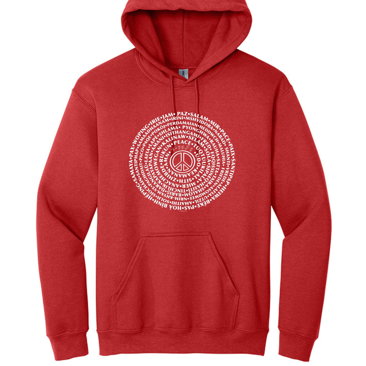Can you say PEACE - Gildan Heavy Blend Hoodie - artwork designed by Cynthia NeJame