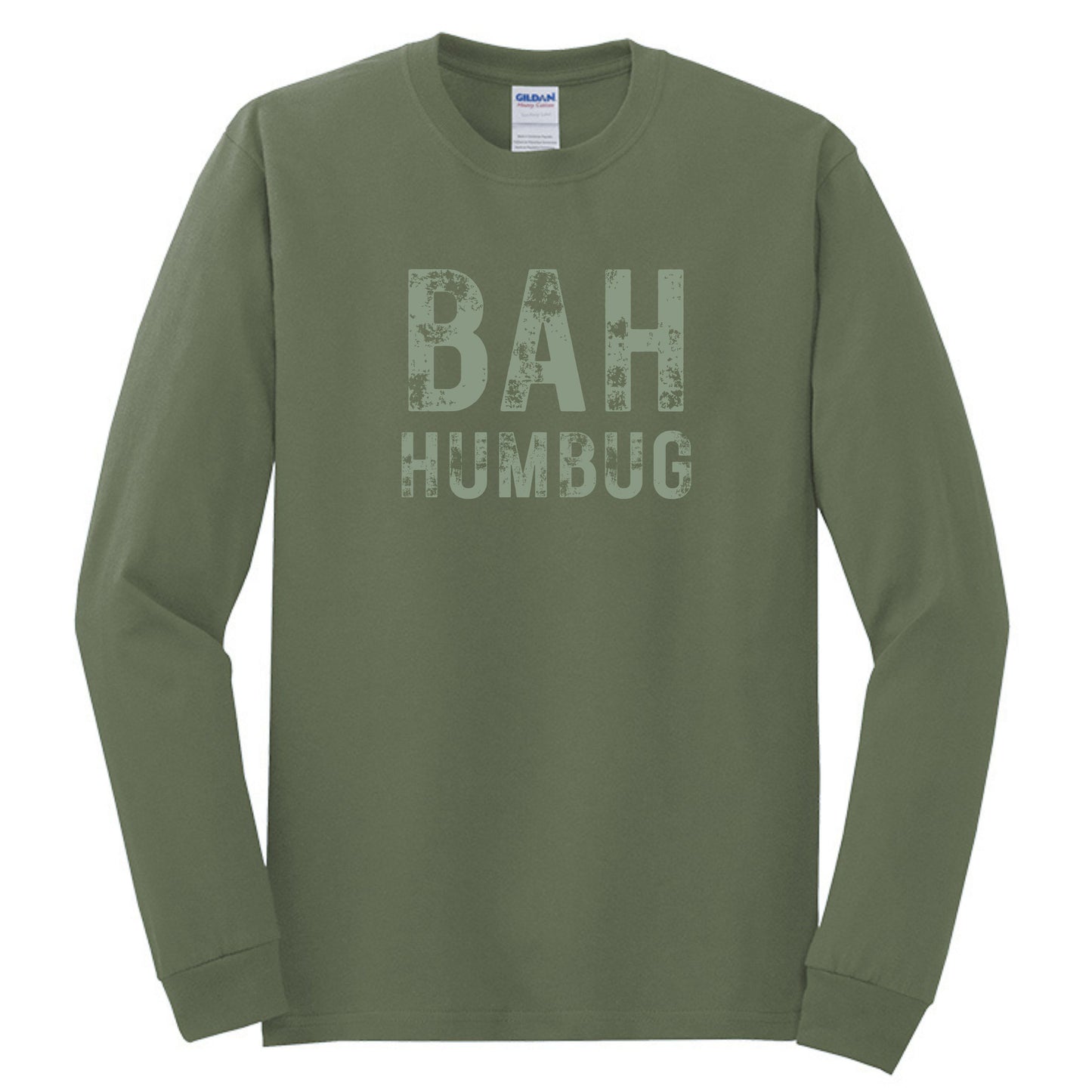 BAH HUMBUG Distressed Top - Available in short sleeve, long sleeve, crewneck or hoodie