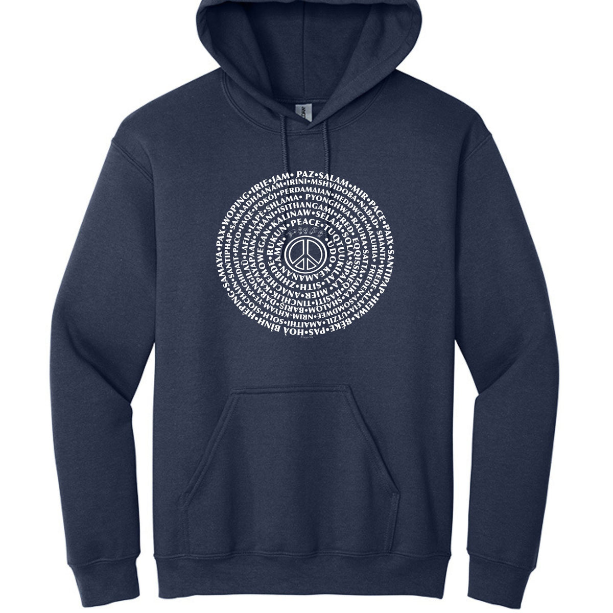 Can you say PEACE - Gildan Heavy Blend Hoodie - artwork designed by Cynthia NeJame