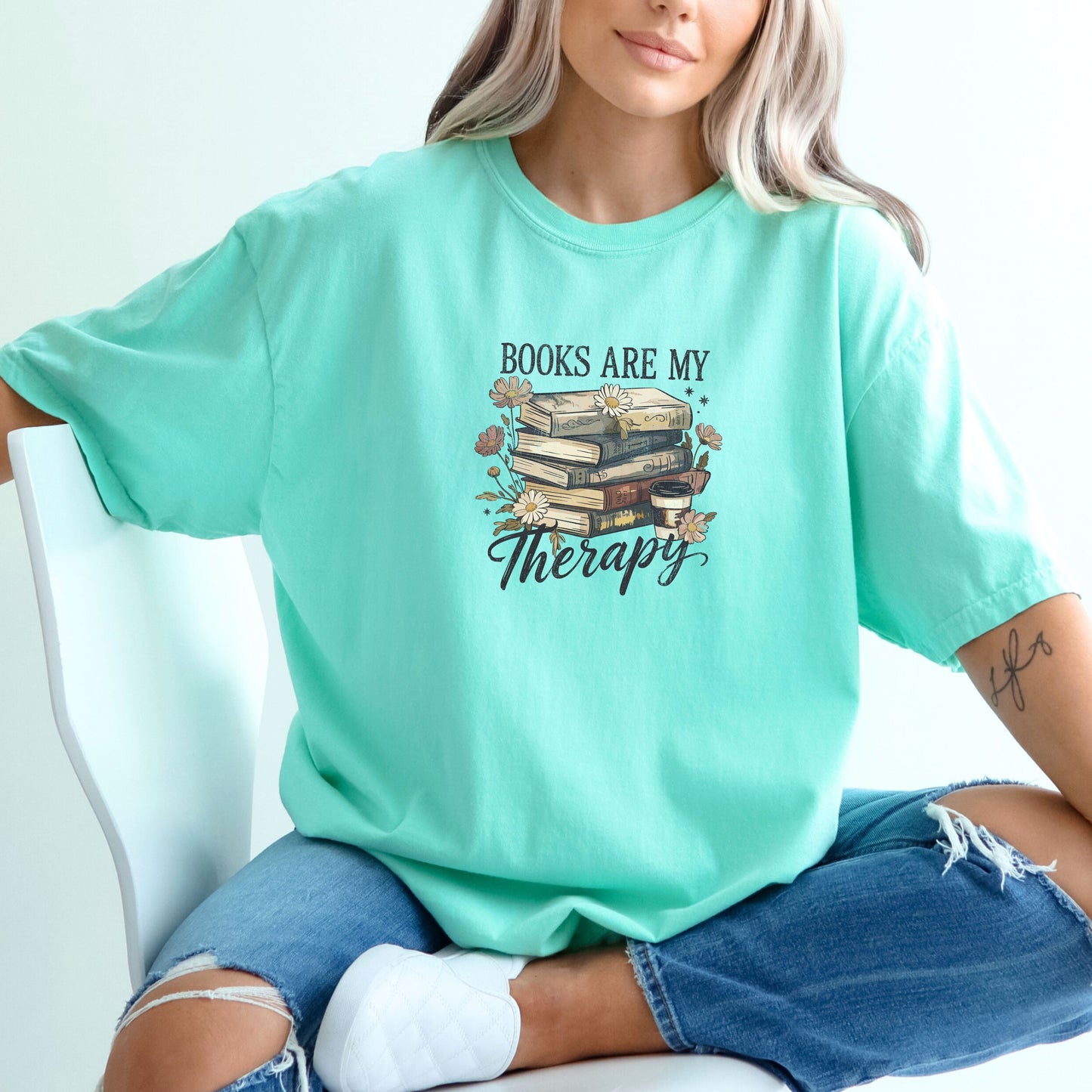 Books are my Therapy - Comfort Colors ® Heavyweight Ring Spun T-shirt