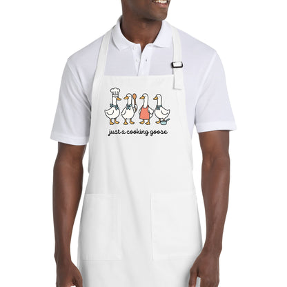 Just a Cooking Goose - Port Authority® Full-Length Apron with Pockets