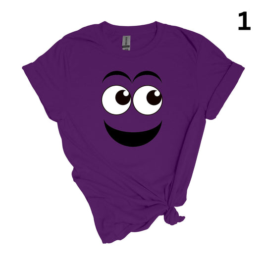 Camisetas Creepy Crayon Purple - ¡Elección de 3 expresiones!