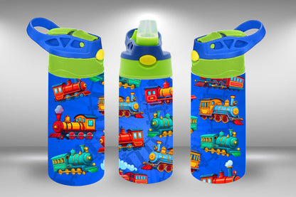 12 oz. Kids Stainless Tumbler with Straw Lid - Trains