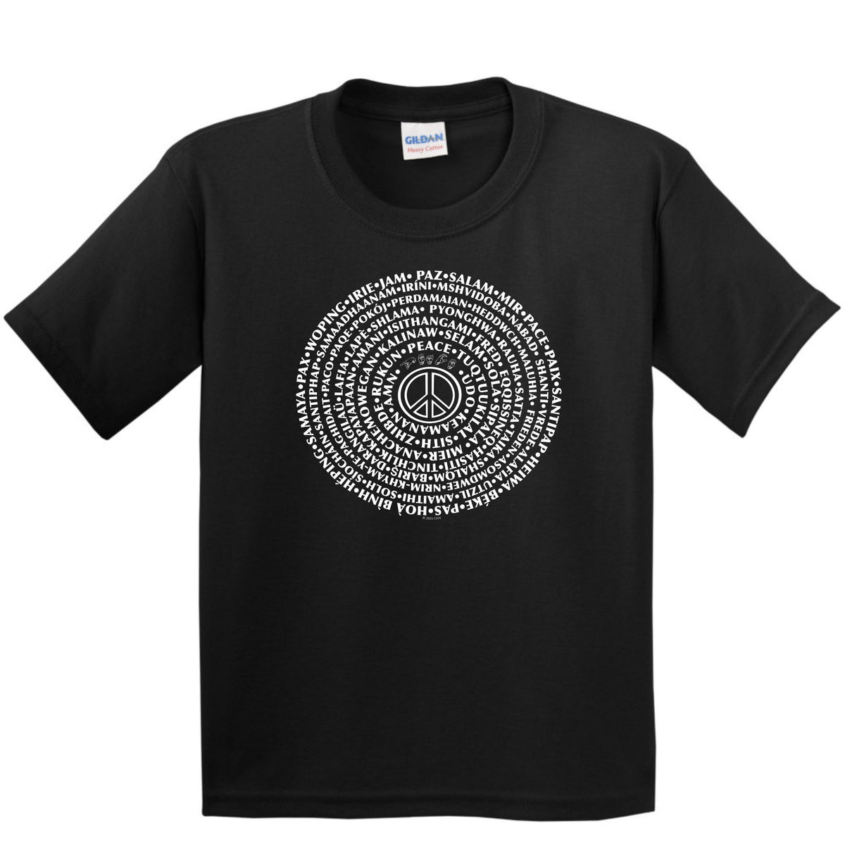 CAN YOU SAY PEACE - Youth Heavy Cotton Short Sleeve T-shirt - CAN YOU SAY PEACE LLC
