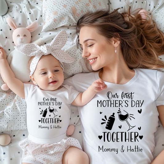 Our First Mother's Day Together Matching tops for Mom and Baby