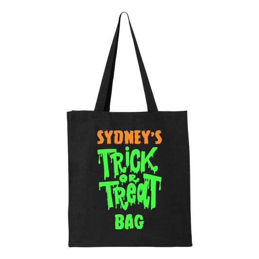 Trick or Treat tote bag - Personalized with your child's name -14L