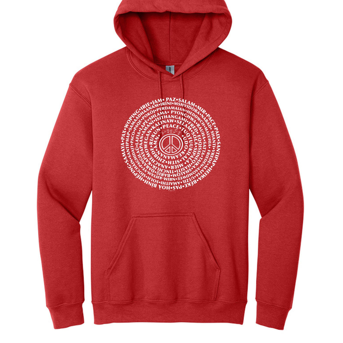 Can you say PEACE - Gildan Heavy Blend Hoodie - artwork designed by Cynthia NeJame