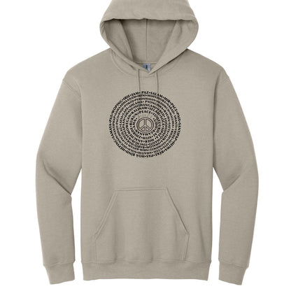 Can you say PEACE - Gildan Heavy Blend Hoodie - artwork designed by Cynthia NeJame