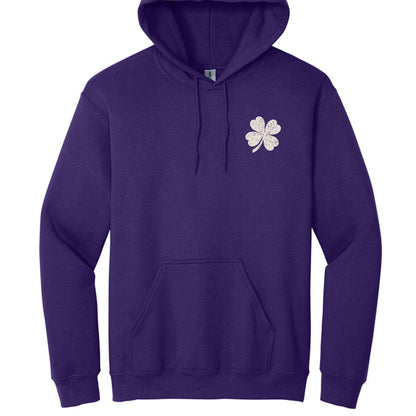 Shamrock Distressed American Flag - Gildan Heavy Blend Hoodie