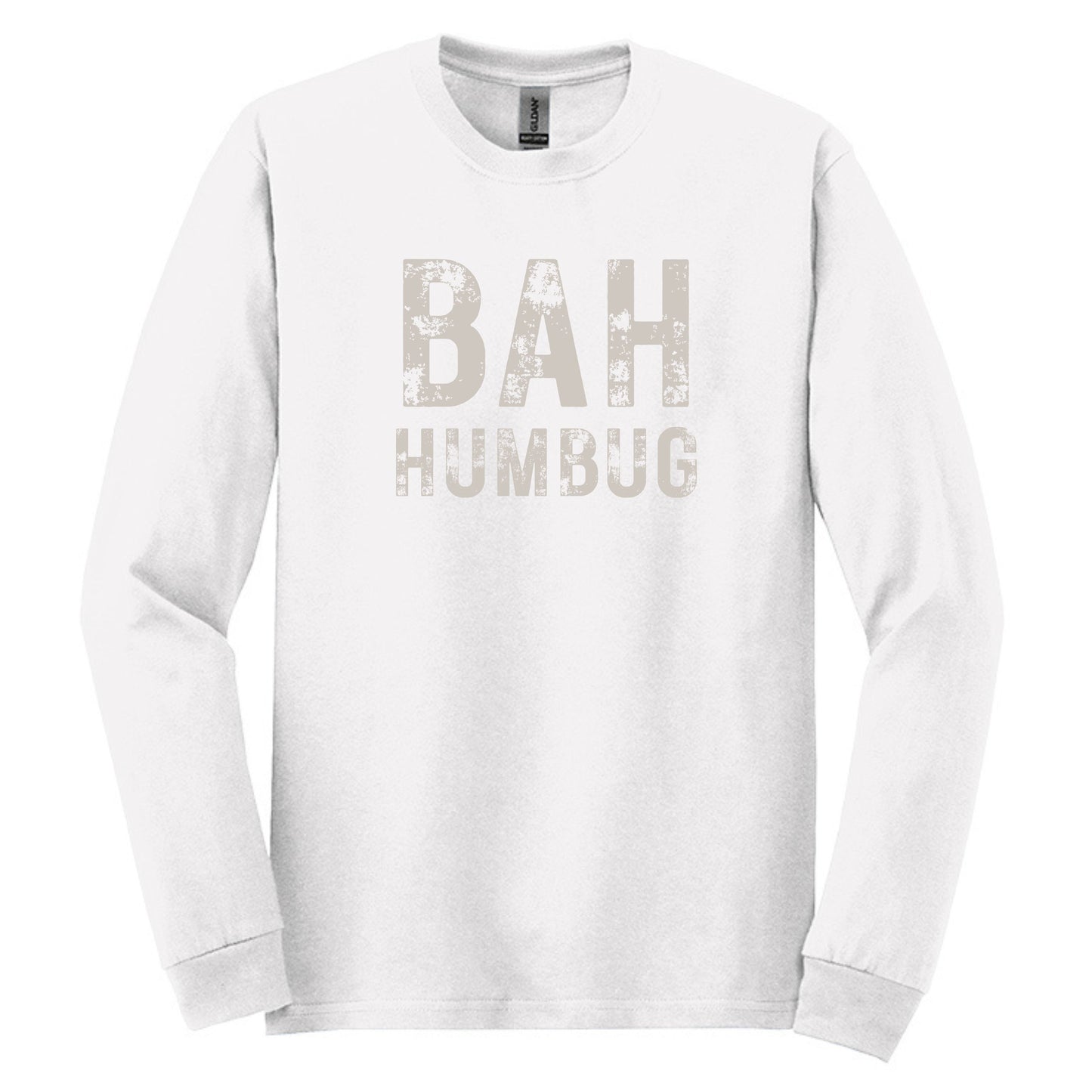 BAH HUMBUG Distressed Top - Available in short sleeve, long sleeve, crewneck or hoodie