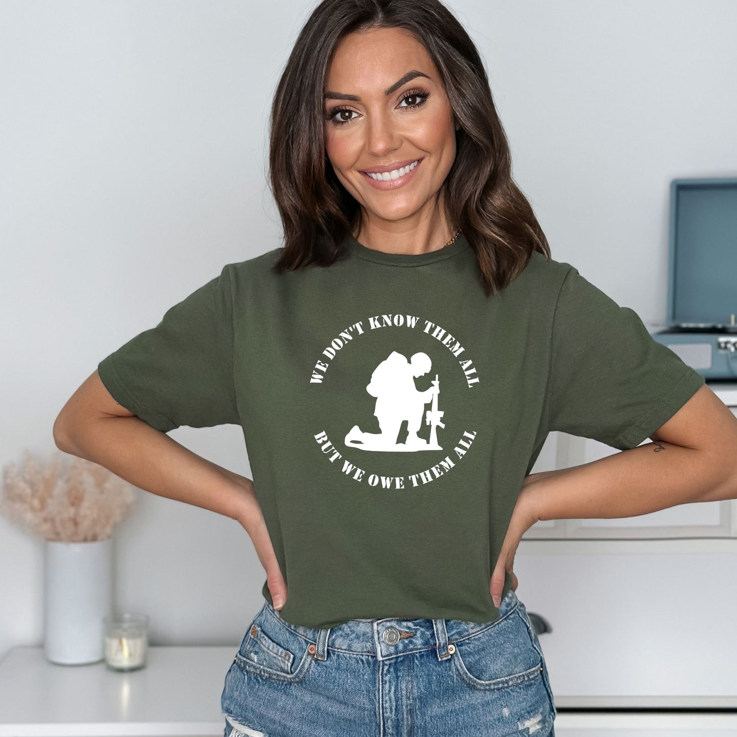 We don't know them all, but we owe them all - Adult Unisex Soft T-shirt - Memorial Day - USA