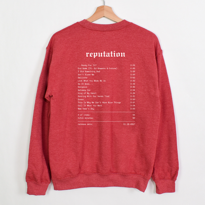 Reputation Album Receipt - Crewneck Sweatshirt