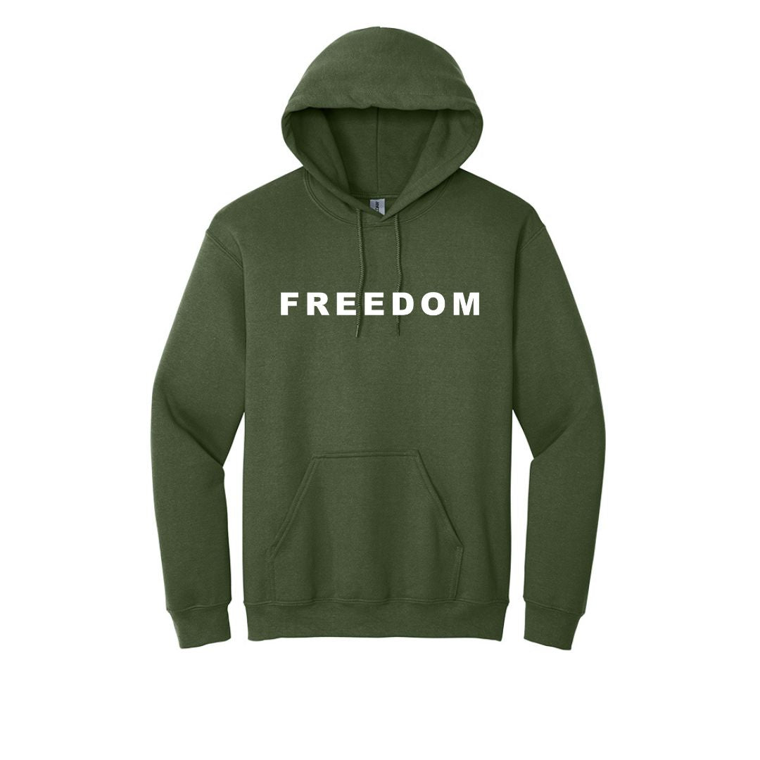 FREEDOM Heavy Cotton Hoodie - Customize with additional add-ons