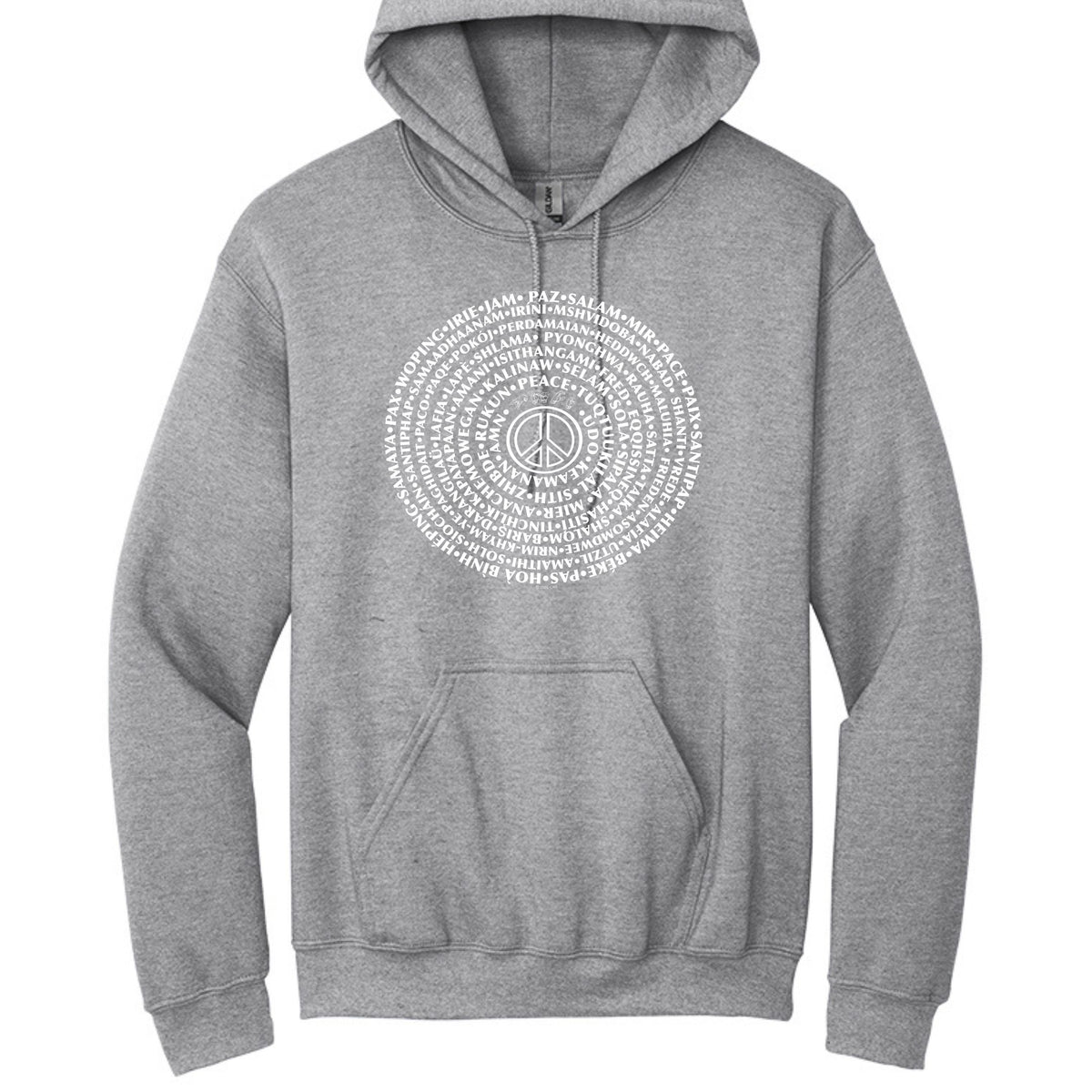 Can you say PEACE - Gildan Heavy Blend Hoodie - artwork designed by Cynthia NeJame