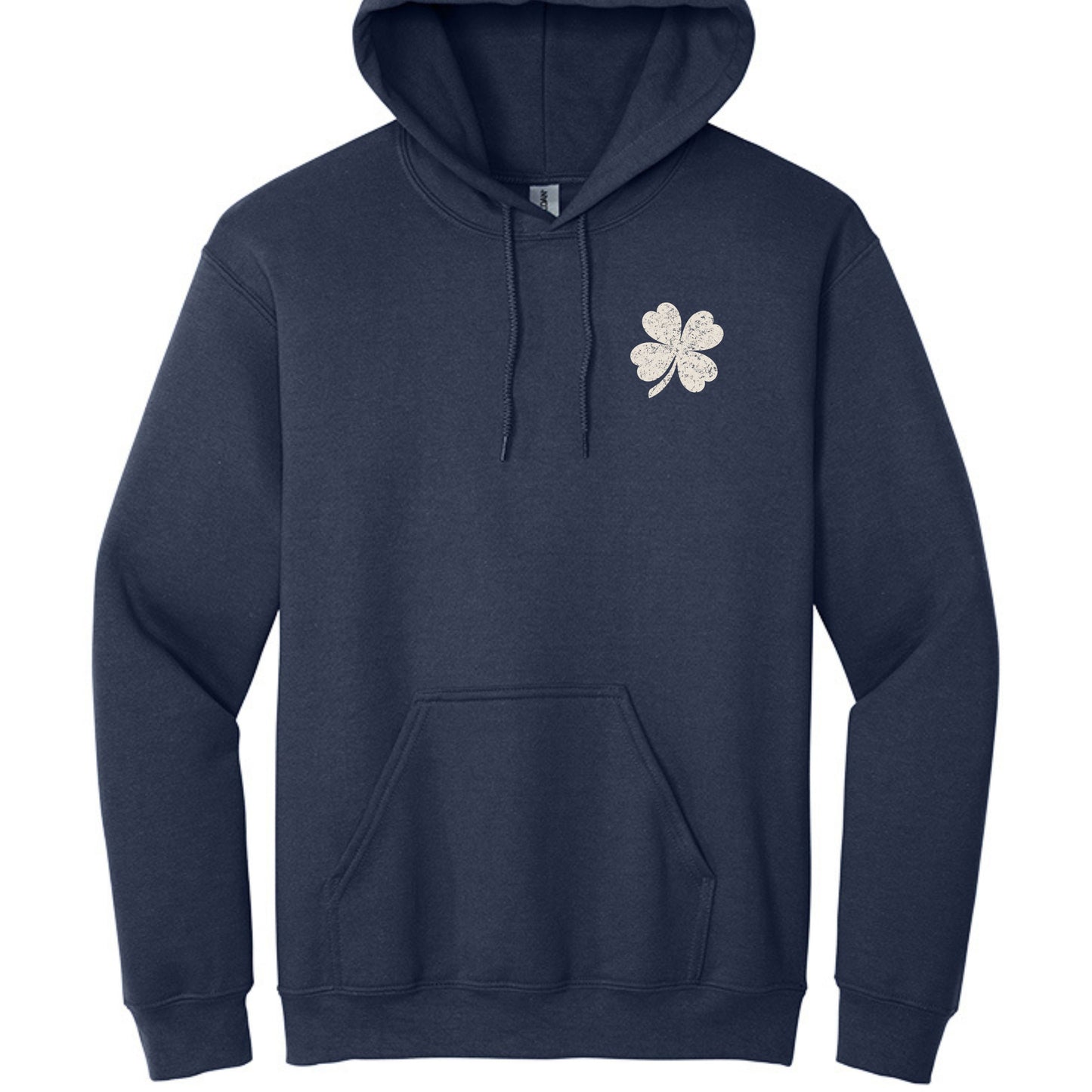Shamrock Distressed American Flag - Gildan Heavy Blend Hoodie